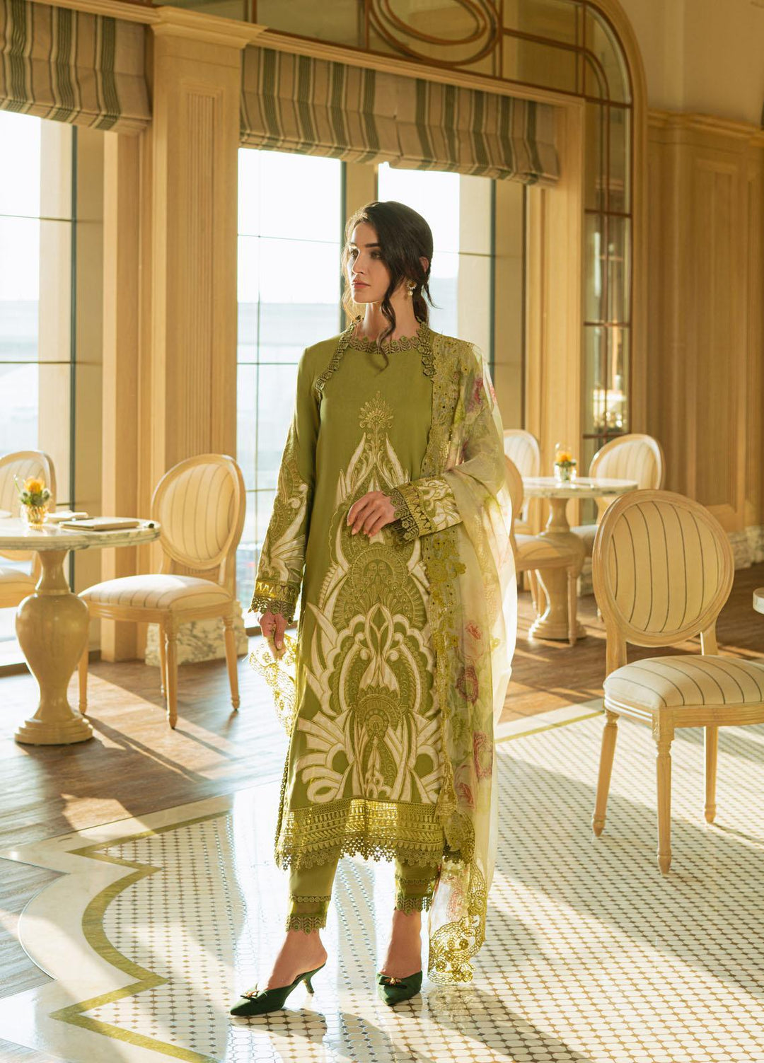 Mushq Casual Pret  Marina 3 Piece Suit MWP22-08 Peridot