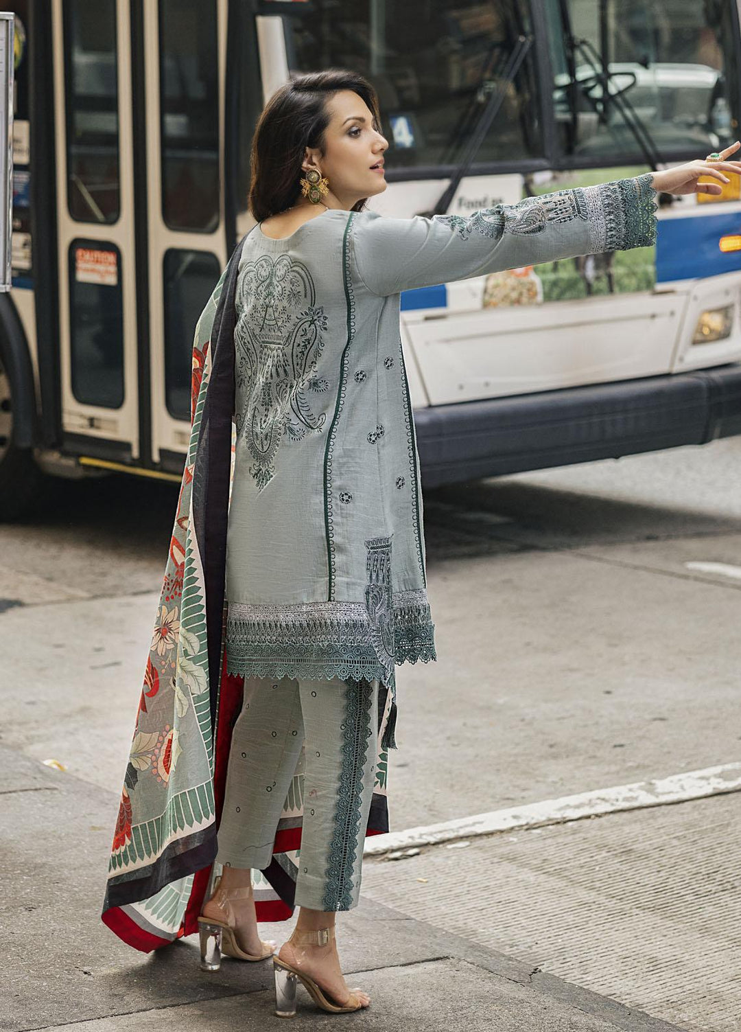 Mushq Embroidered Khaddar Suits Unstitched 3 Piece MQ21BW MW21-02 Icy Mom - Winter Collection