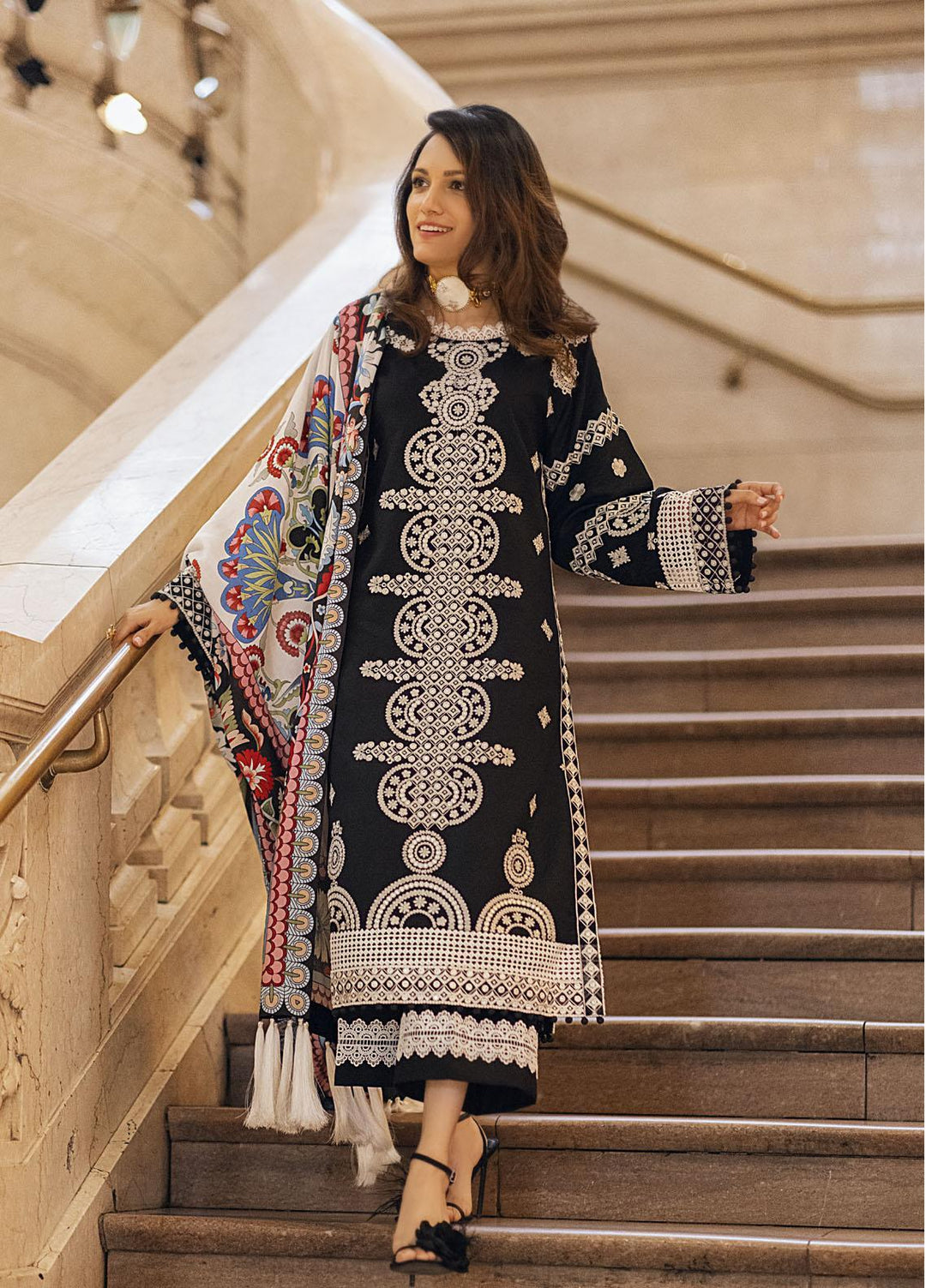 Mushq Embroidered Linen Suits Unstitched 3 Piece MQ21BW MW21-05 Astoria - Winter Collection