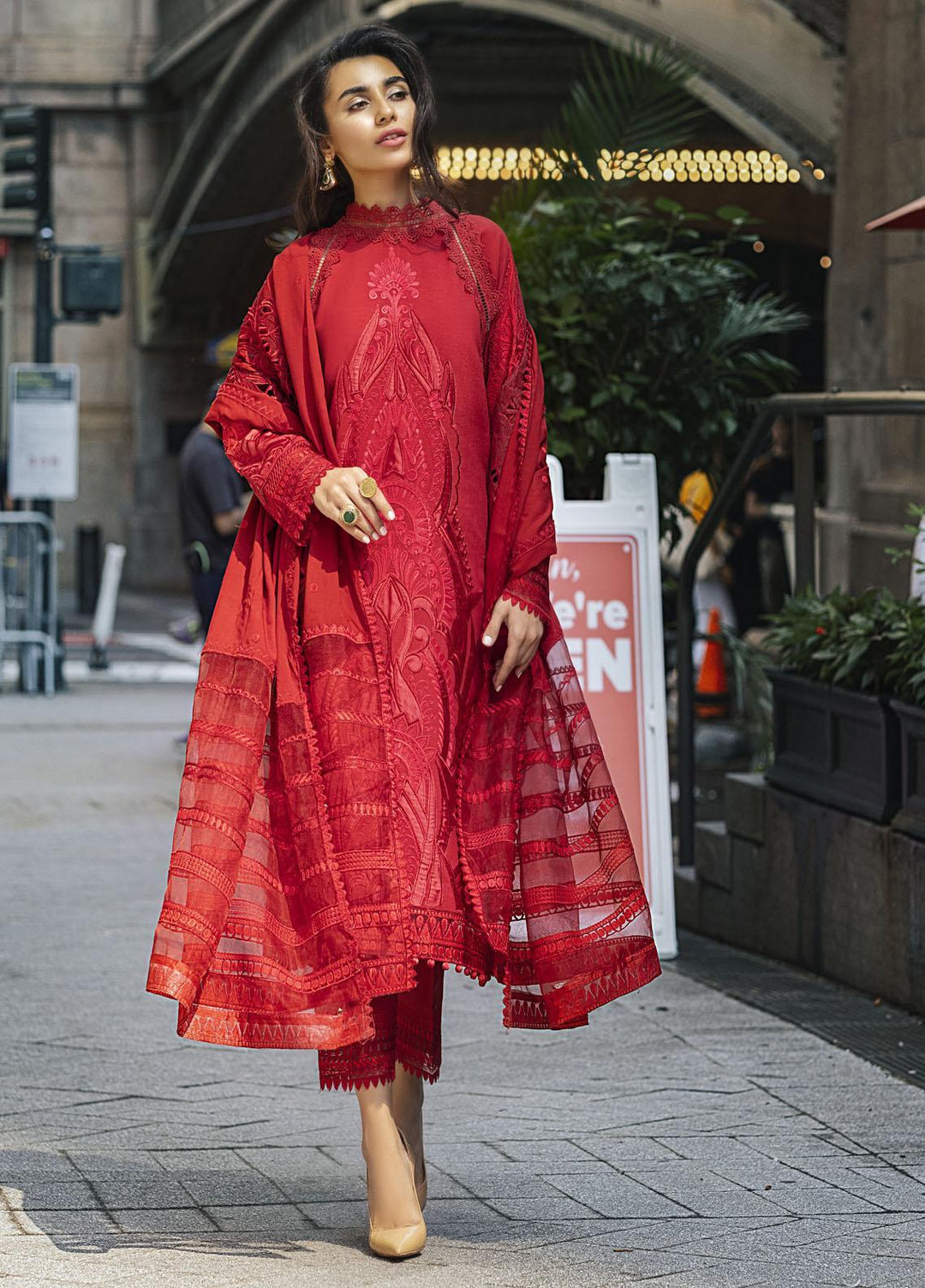 Mushq Embroidered Linen Suits Unstitched 3 Piece MQ21BW MW21-06 Tango - Winter Collection