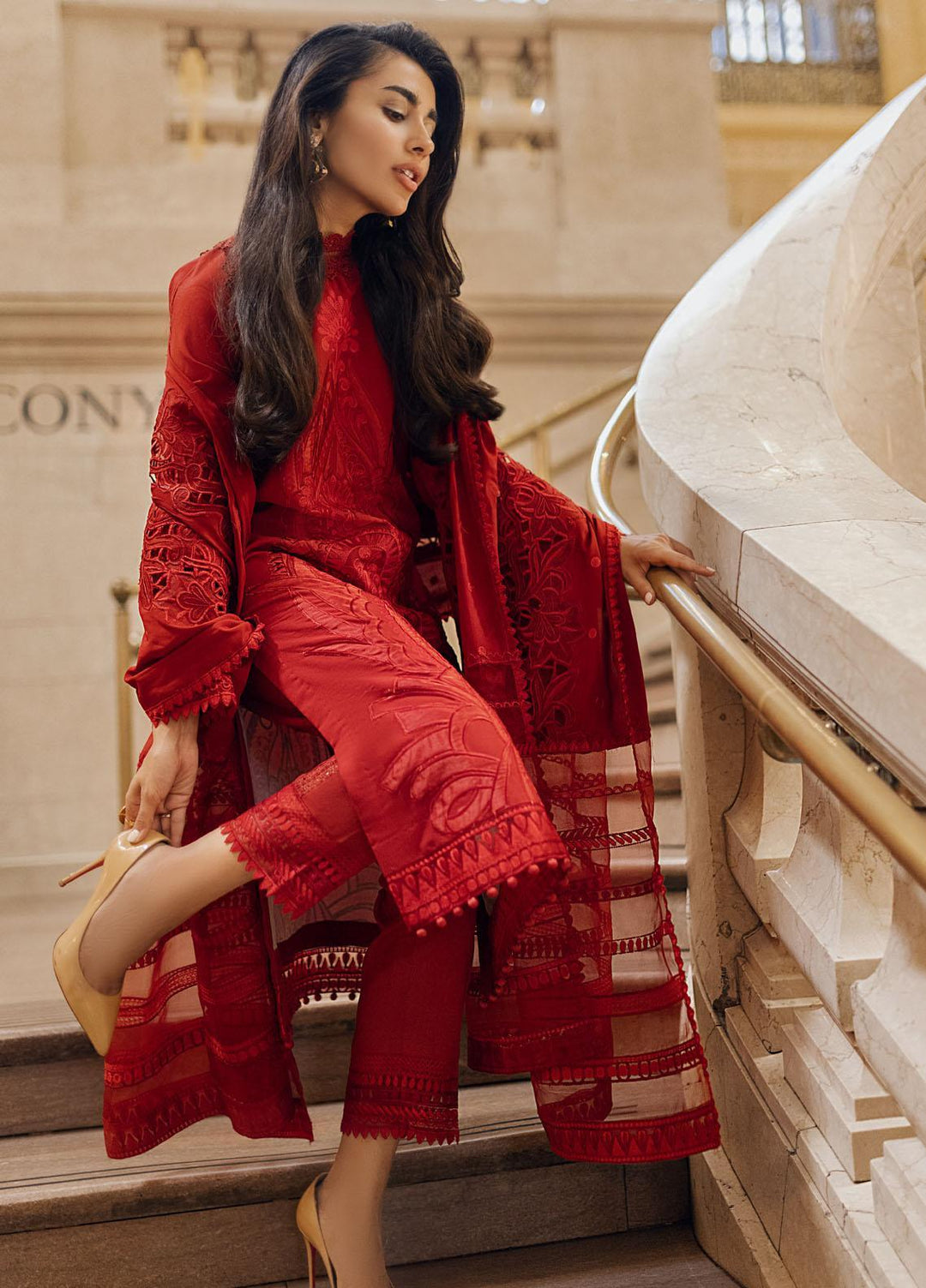 Mushq Embroidered Linen Suits Unstitched 3 Piece MQ21BW MW21-06 Tango - Winter Collection