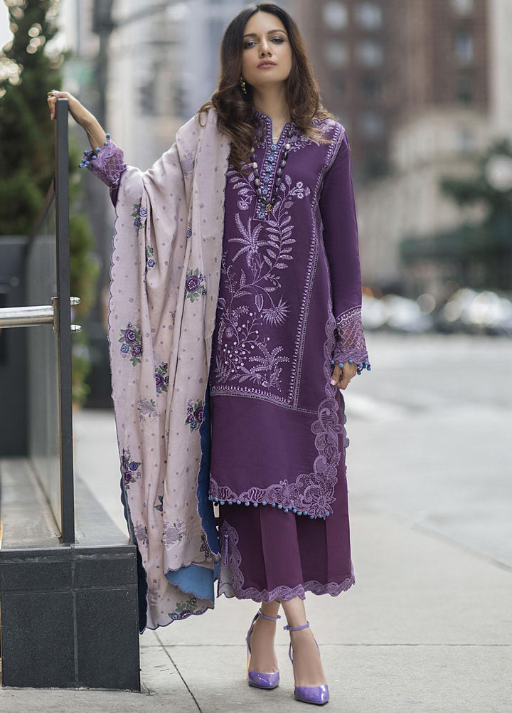 Mushq Embroidered Linen Suits Unstitched 3 Piece MQ21BW MW21-10 Crown Jewel - Winter Collection