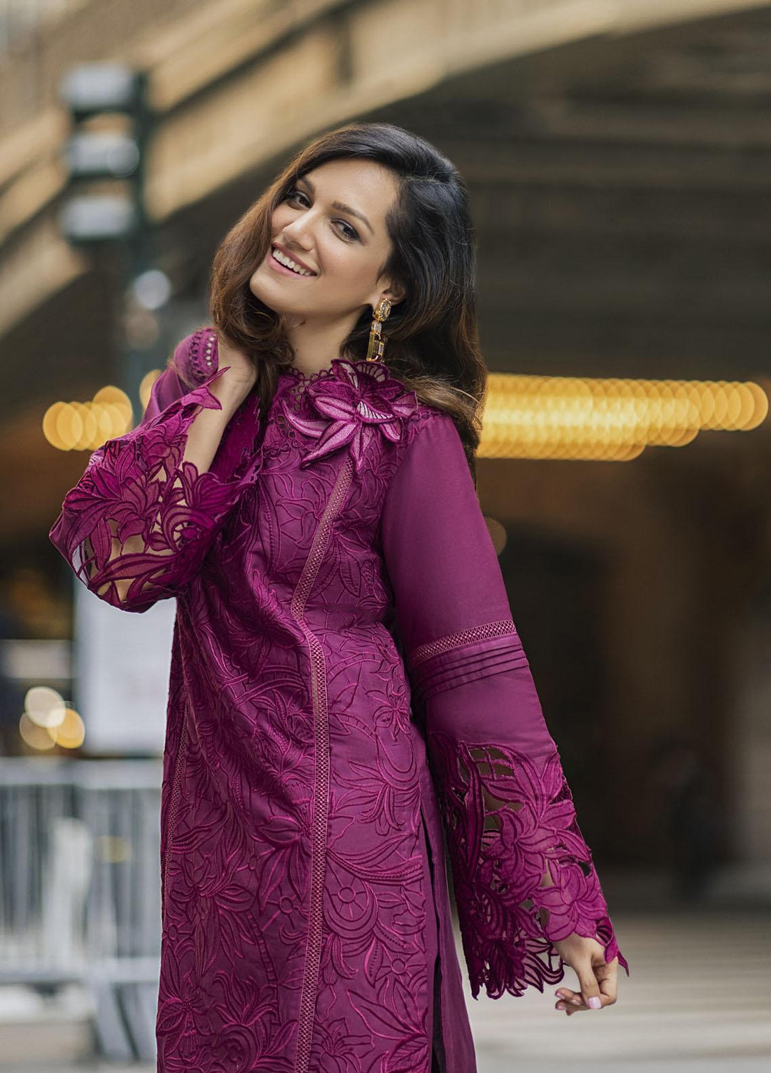 Mushq Embroidered Linen Suits Unstitched 3 Piece MQ21BW MW21-11 Vivid Viola - Winter Collection