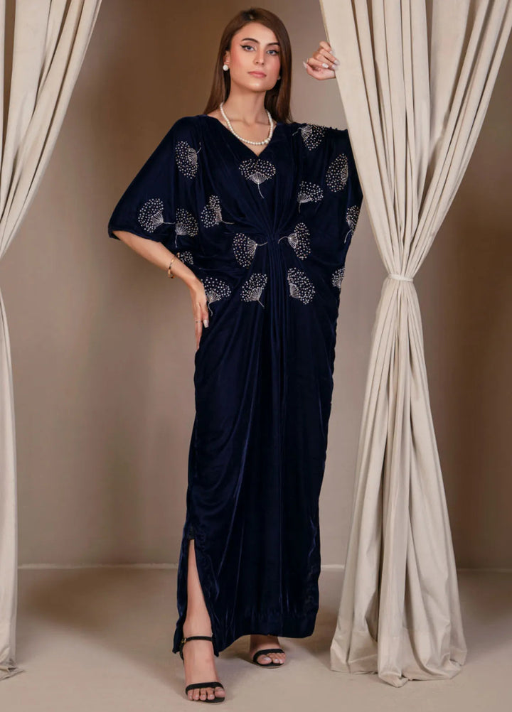 Mushq by Hadia Batool Pret Embroidered Velvet 1 Piece Suit Mayal