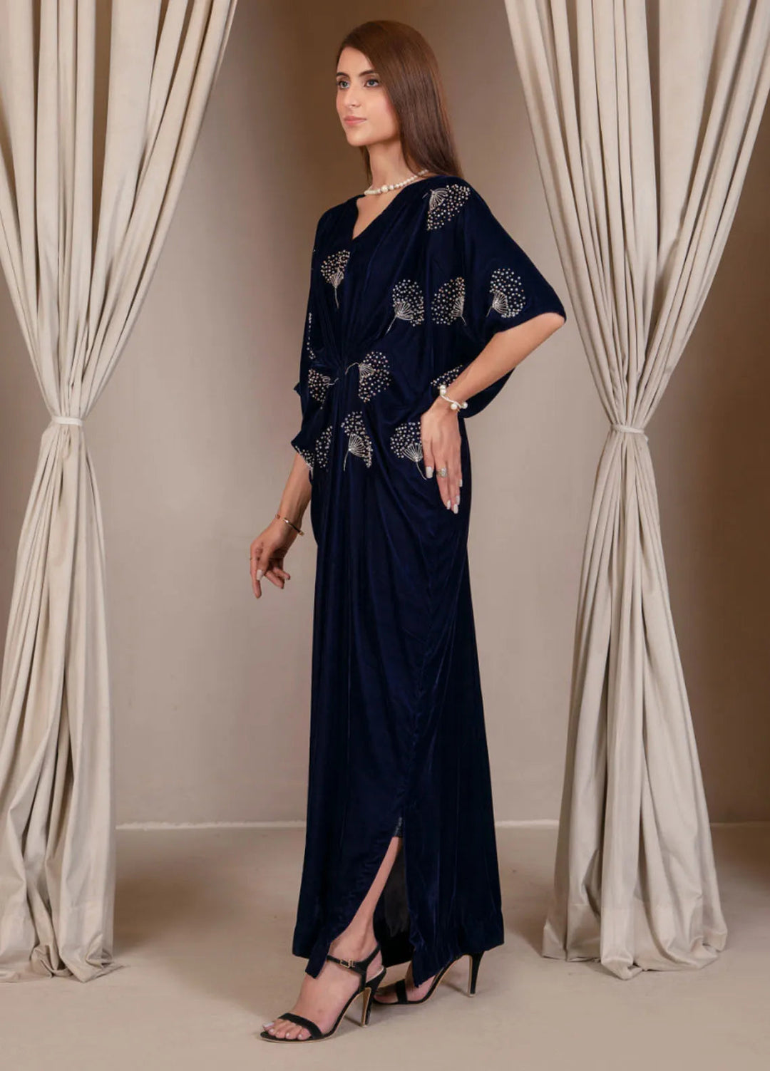 Mushq by Hadia Batool Pret Embroidered Velvet 1 Piece Suit Mayal