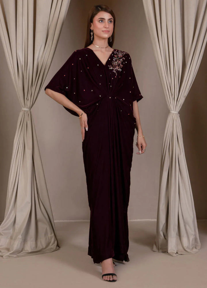 Mushq by Hadia Batool Pret Embroidered Velvet 1 Piece Suit Mohagni