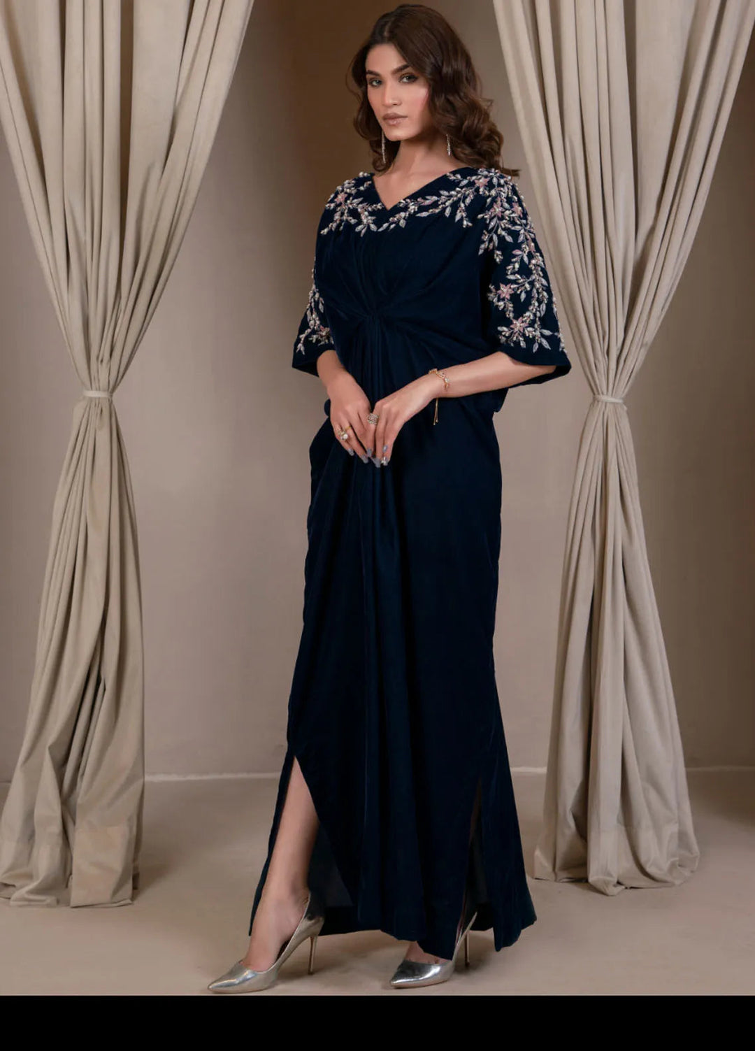 Mushq by Hadia Batool Pret Embroidered Velvet 1 Piece Suit Morni