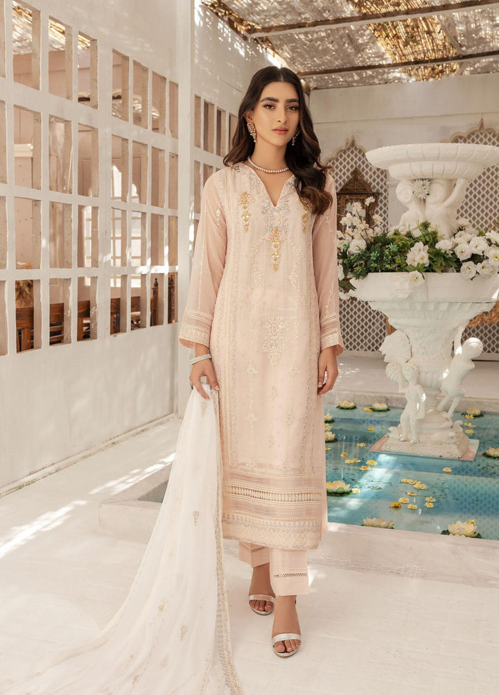 Shamooz Luxury Pret  Chiffon 3 Piece Suit Light Pink SEM-0418