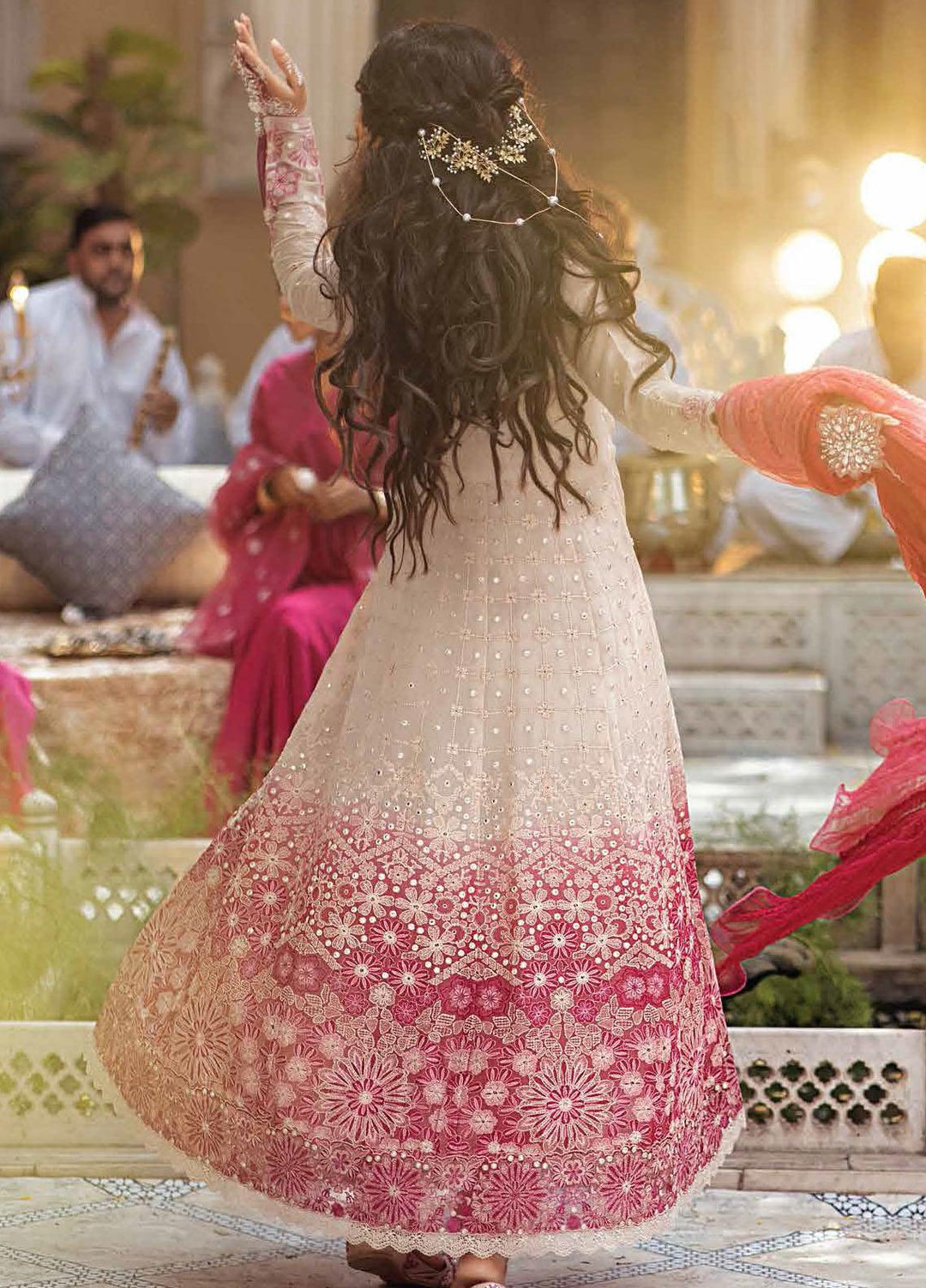 Mushq Chikankari Cotton Net Suits Unstitched 3 Piece MFC21-01 MIHR - Festive Collection