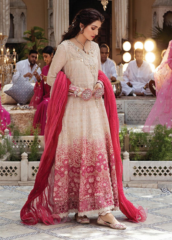 Mushq Chikankari Cotton Net Suits Unstitched 3 Piece MFC21-01 MIHR - Festive Collection