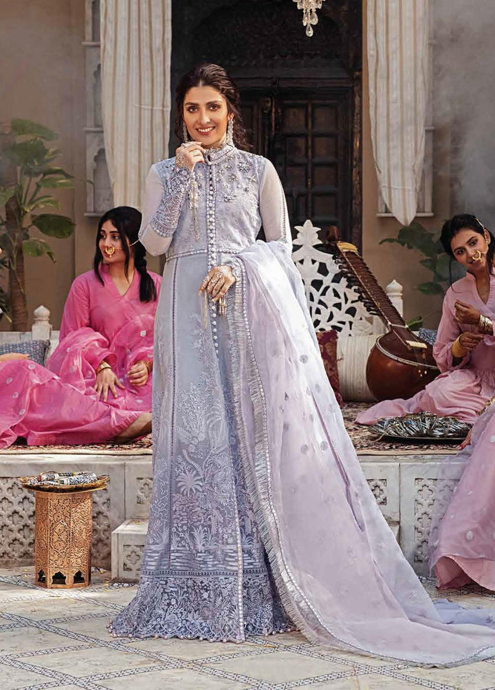 Mushq Chikankari Cotton Net Suits Unstitched 3 Piece MFC21-02 ZEB - Festive Collection