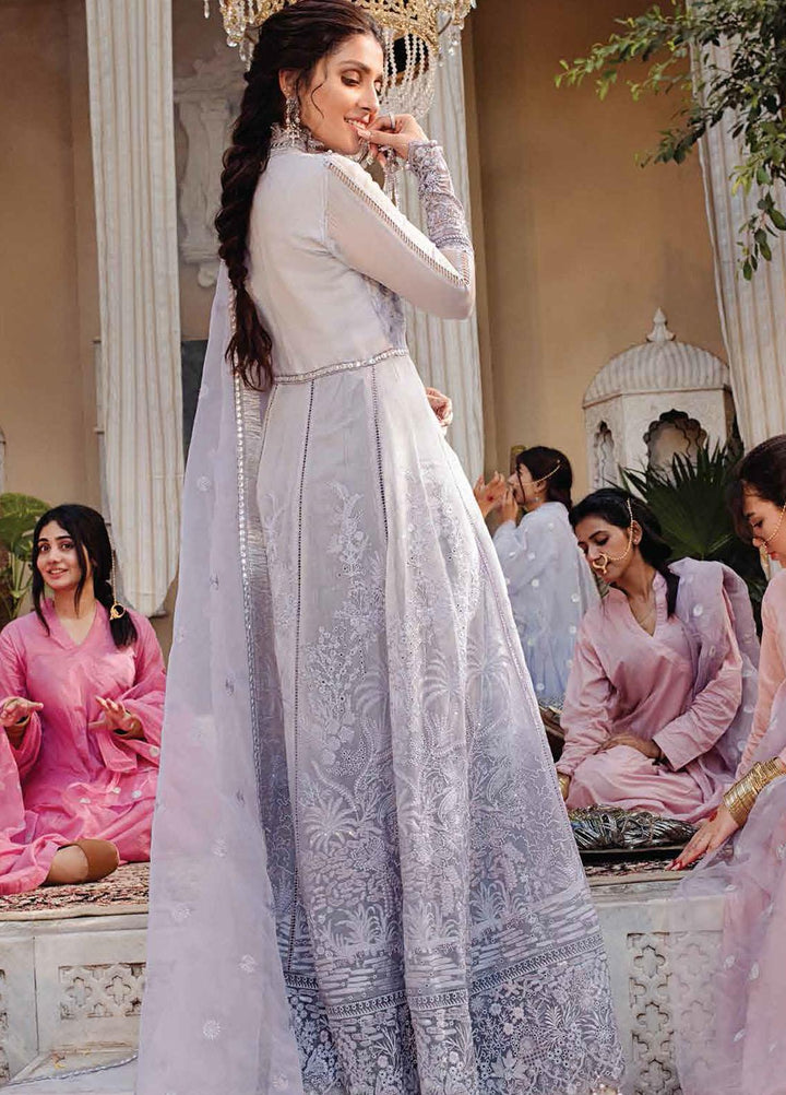 Mushq Chikankari Cotton Net Suits Unstitched 3 Piece MFC21-02 ZEB - Festive Collection