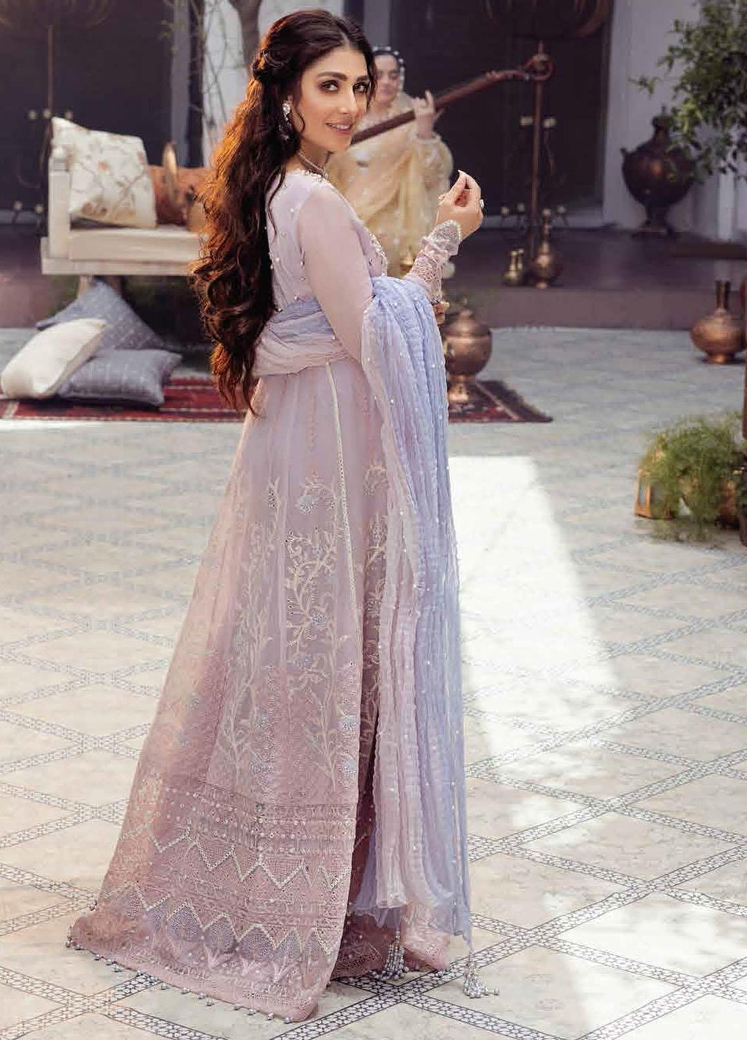 Mushq Chikankari Cotton Net Suits Unstitched 3 Piece MFC21-05 KULSUM - Festive Collection