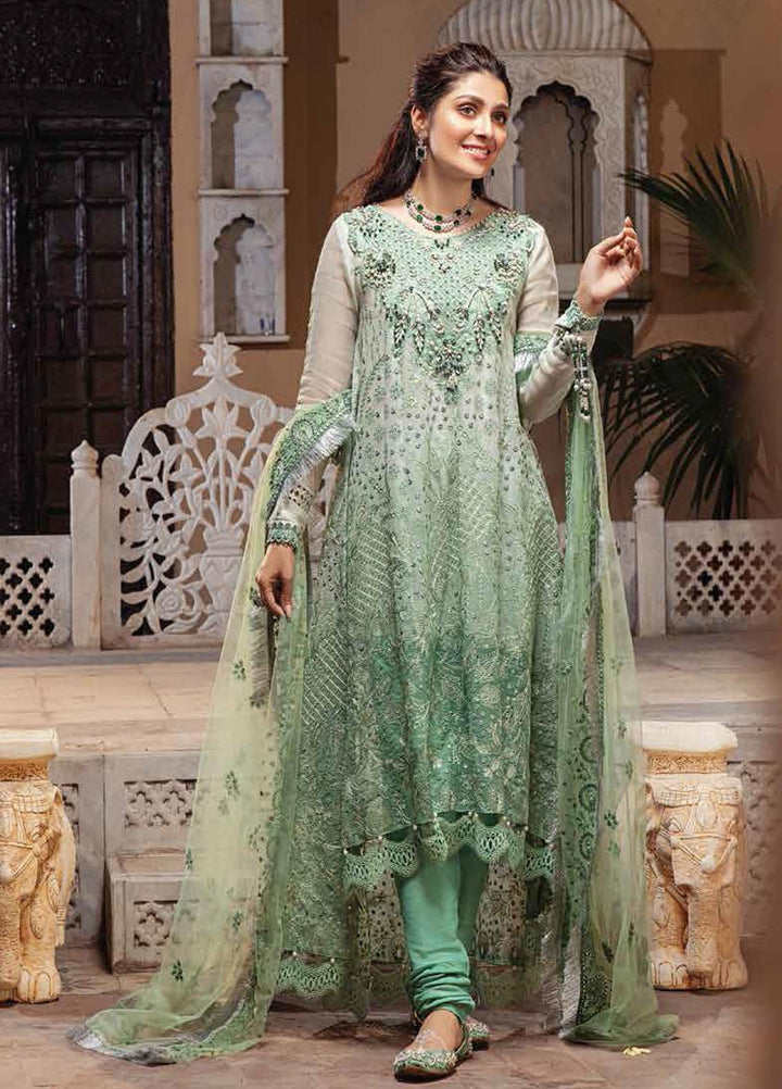 Mushq Chikankari Cotton Net Suits Unstitched 3 Piece MFC21-06 GAUHAR - Festive Collection