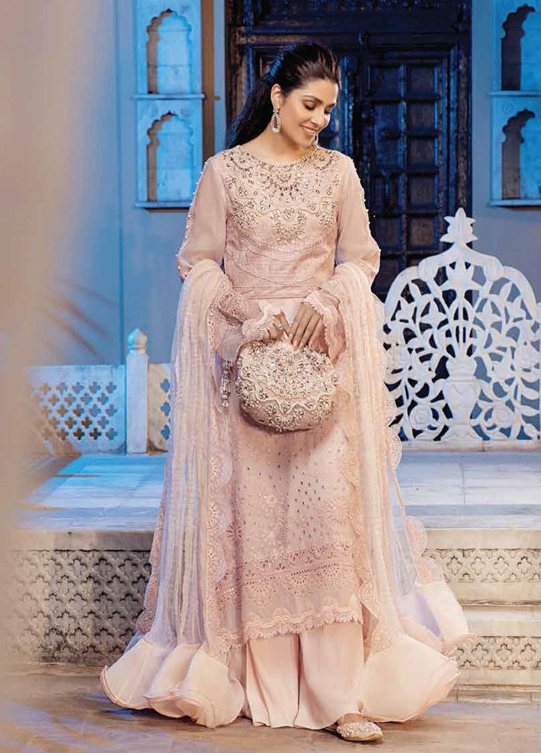 Mushq Chikankari Cotton Net Suits Unstitched 3 Piece MFC21-07 NISSA - Festive Collection