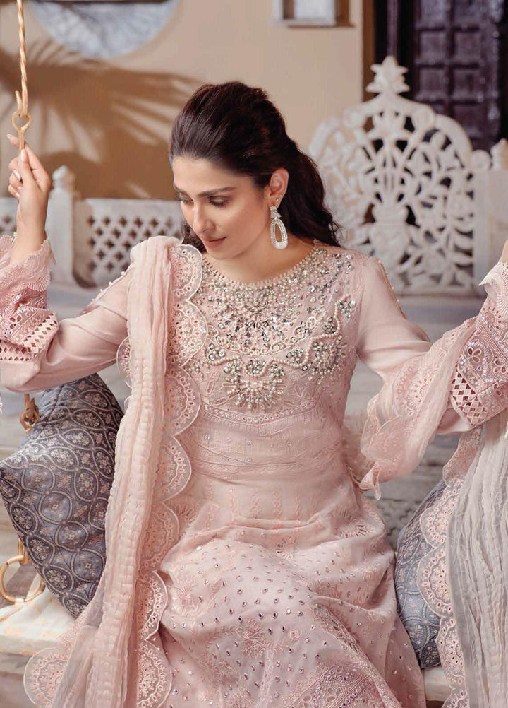 Mushq Chikankari Cotton Net Suits Unstitched 3 Piece MFC21-07 NISSA - Festive Collection