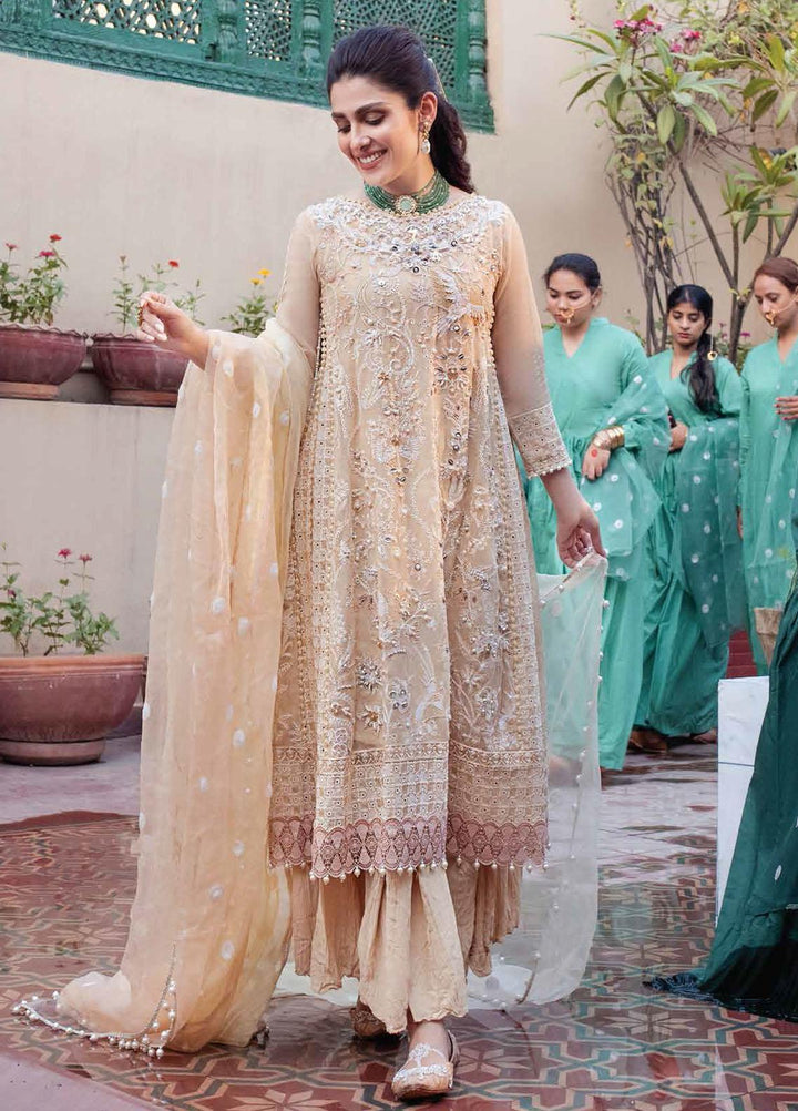 Mushq Chikankari Cotton Net Suits Unstitched 3 Piece MFC21-08 SAHIBA - Festive Collection