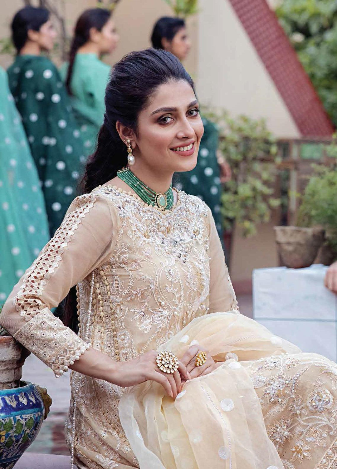 Mushq Chikankari Cotton Net Suits Unstitched 3 Piece MFC21-08 SAHIBA - Festive Collection