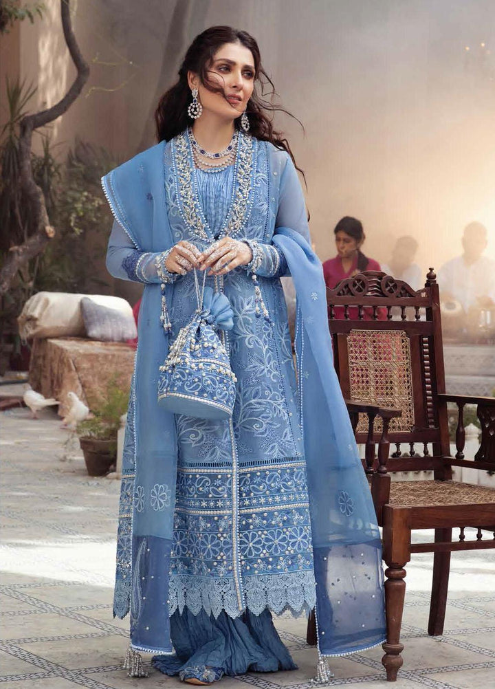 Mushq Chikankari Cotton Net Suits Unstitched 3 Piece MFC21-09 SAHAR - Festive Collection
