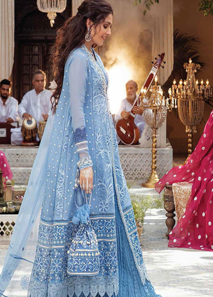 Mushq Chikankari Cotton Net Suits Unstitched 3 Piece MFC21-09 SAHAR - Festive Collection