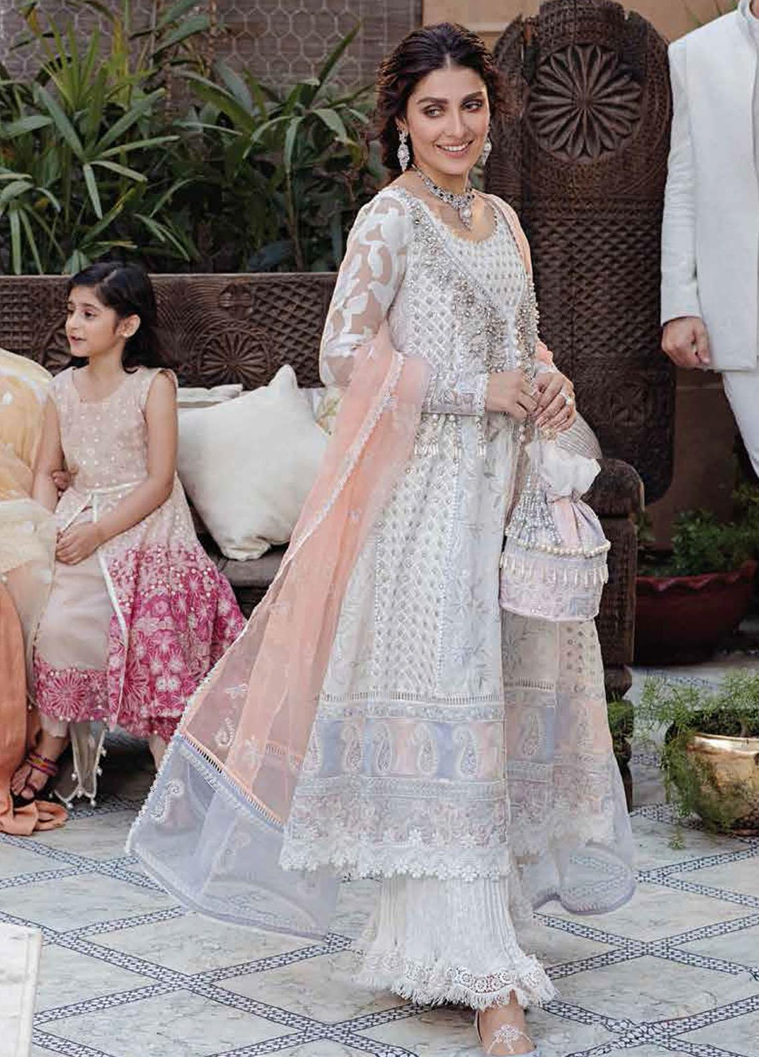 Mushq Chikankari Cotton Net Suits Unstitched 3 Piece MFC21-10 JANA - Festive Collection