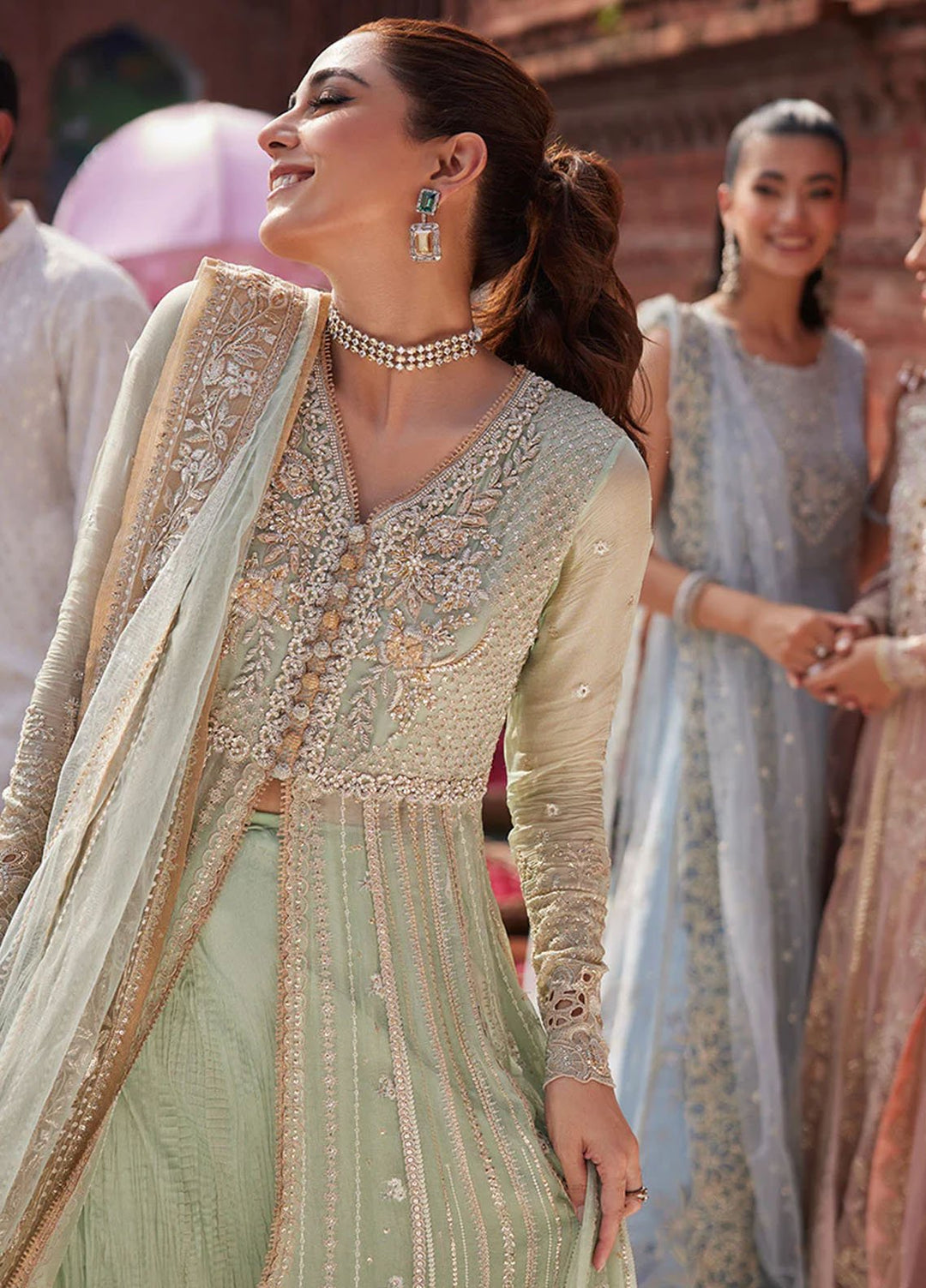 Mushq Embroidered Chiffon Suits Unstitched 3 Piece MQ25MR BOM-15 Shahana - Formals Collection