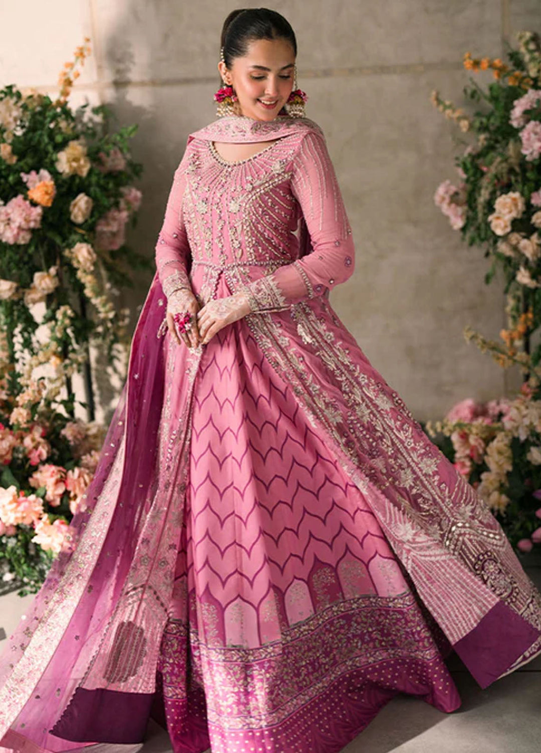 Mushq Embroidered Chiffon Suits Unstitched 3 Piece MQ25MR MCH-08 Dua - Formals Collection