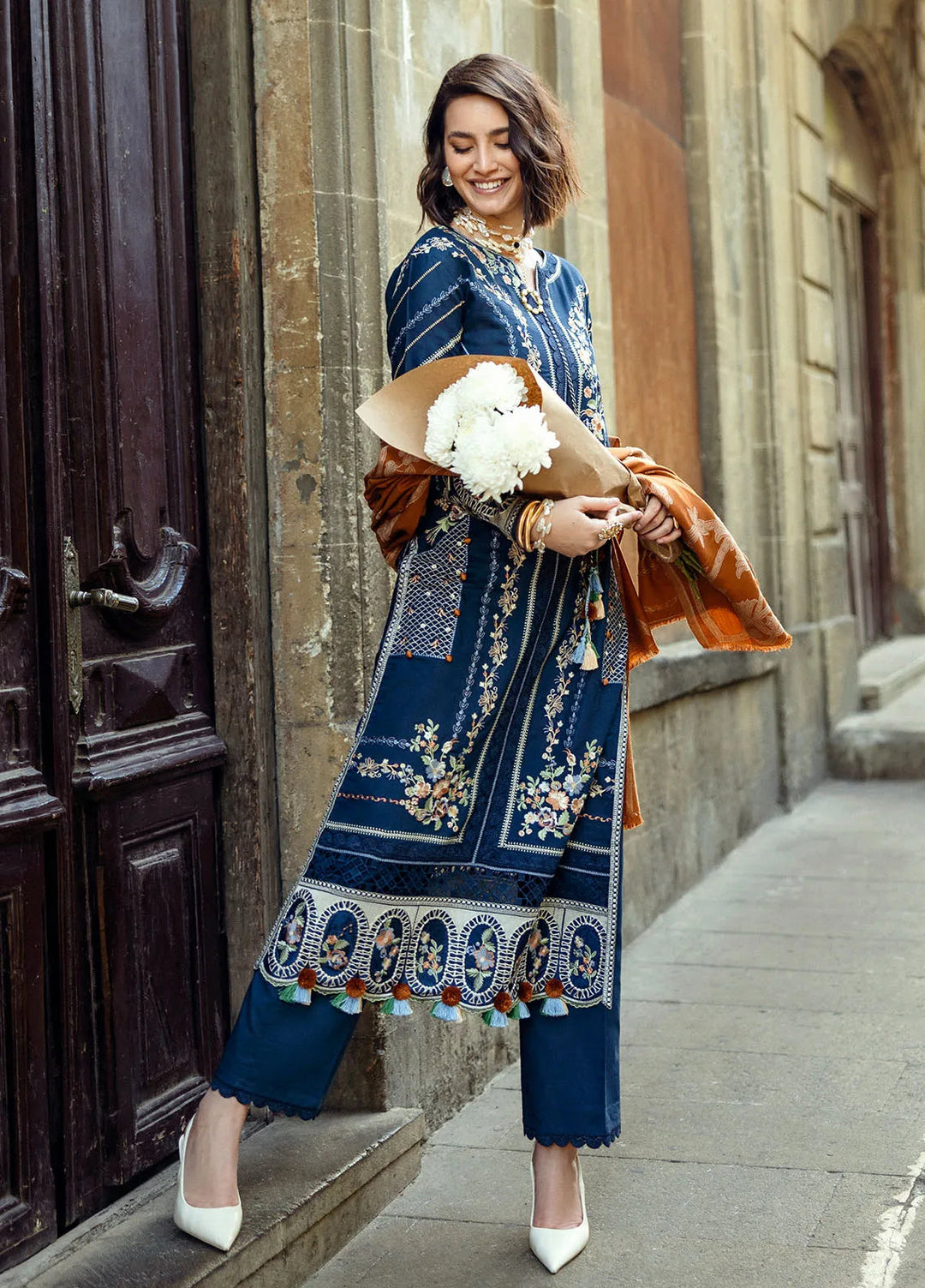 Mushq Embroidered Crepe Suit Unstitched 3 Piece MQ24BW Sweet Surrender - Winter Collection