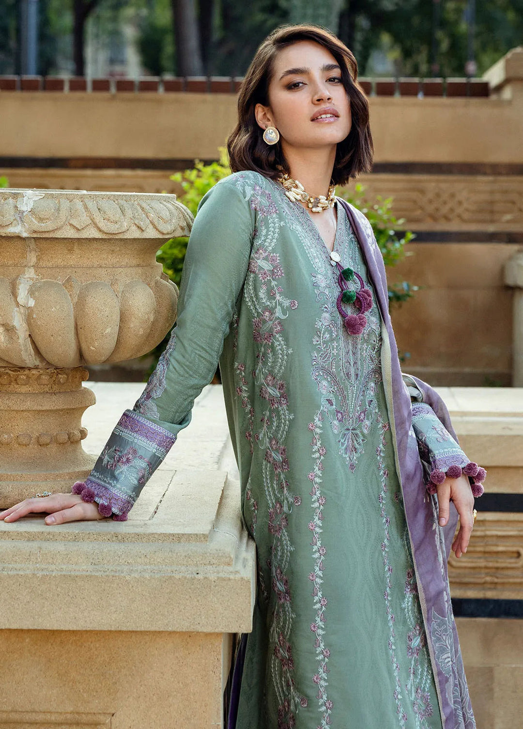 Mushq Embroidered Dobby Suit Unstitched 3 Piece MQ24BW Sweet Union - Winter Collection