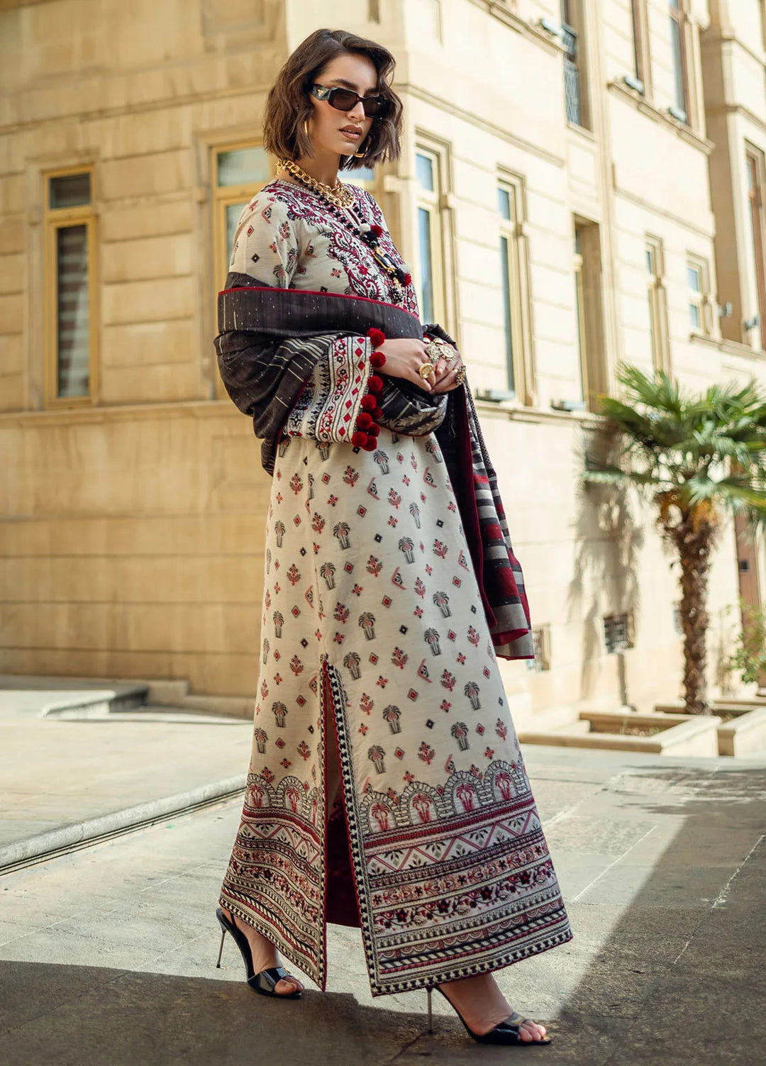 Mushq Embroidered Jacquard Suit Unstitched 3 Piece MQ24BW Dreamy Escape - Winter Collection