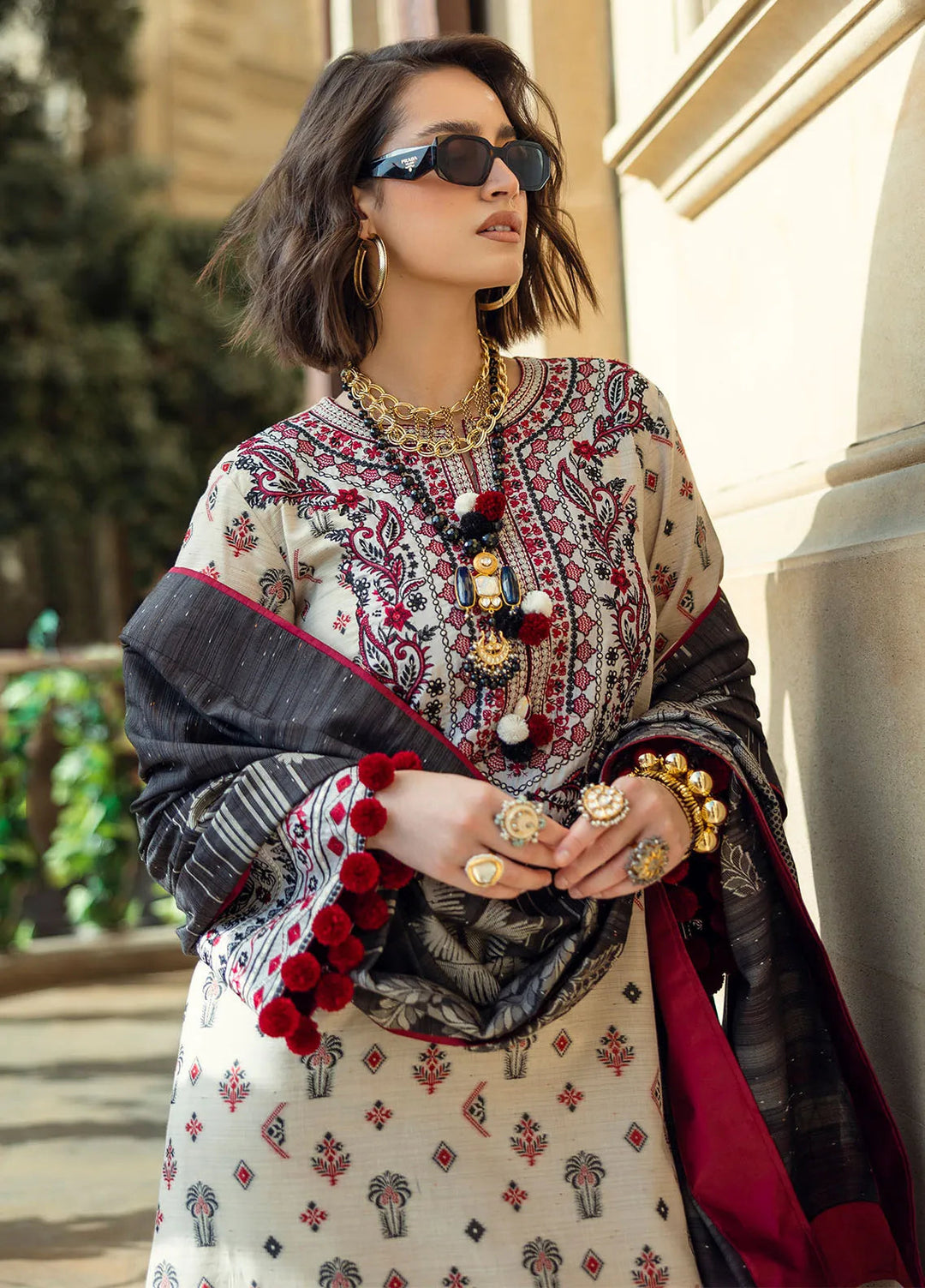 Mushq Embroidered Jacquard Suit Unstitched 3 Piece MQ24BW Dreamy Escape - Winter Collection