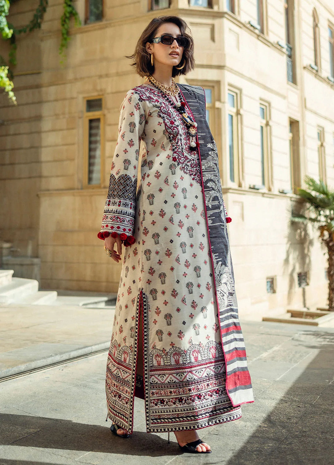 Mushq Embroidered Jacquard Suit Unstitched 3 Piece MQ24BW Dreamy Escape - Winter Collection
