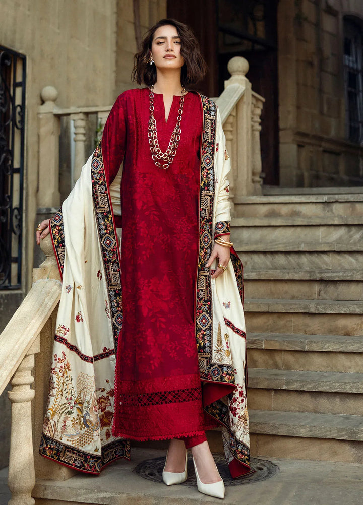 Mushq Embroidered Jacquard Suit Unstitched 3 Piece MQ24BW Flying Kiss - Winter Collection
