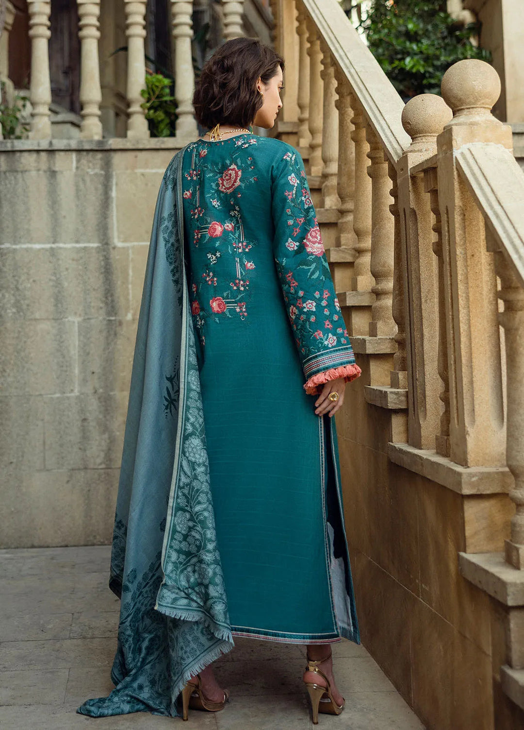 Mushq Embroidered Karandi Suit Unstitched 3 Piece MQ24BW Whispered Secrets - Winter Collection