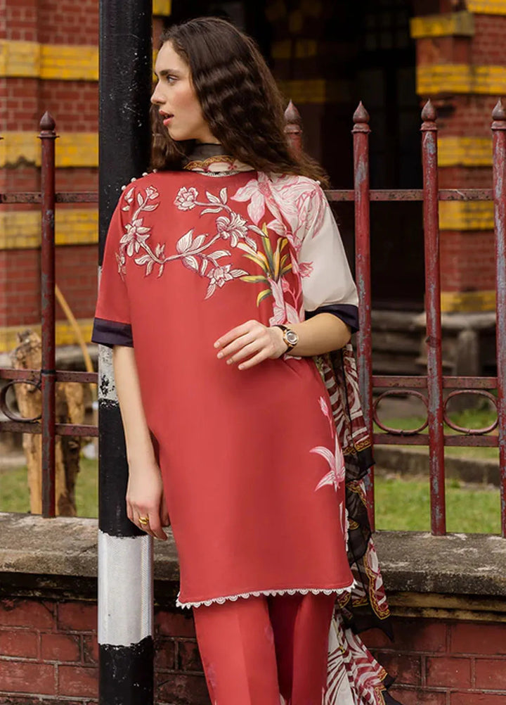 Mushq Embroidered Lawn Suits Unstitched 3 Piece MQ25LD D-10A Fiorella - Summer Collection
