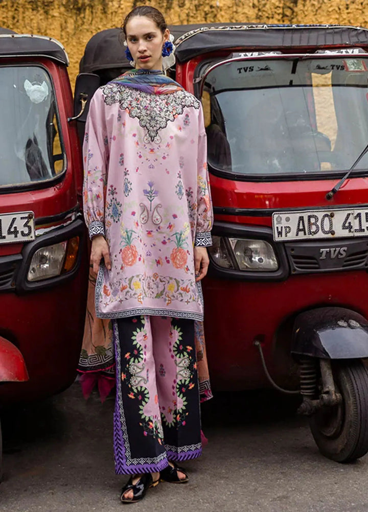 Mushq Embroidered Lawn Suits Unstitched 3 Piece MQ25LD D-1B Zoe - Summer Collection