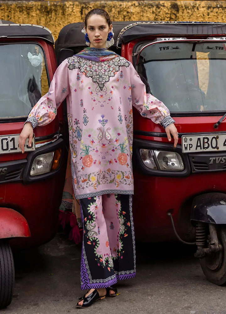 Mushq Embroidered Lawn Suits Unstitched 3 Piece MQ25LD D-1B Zoe - Summer Collection