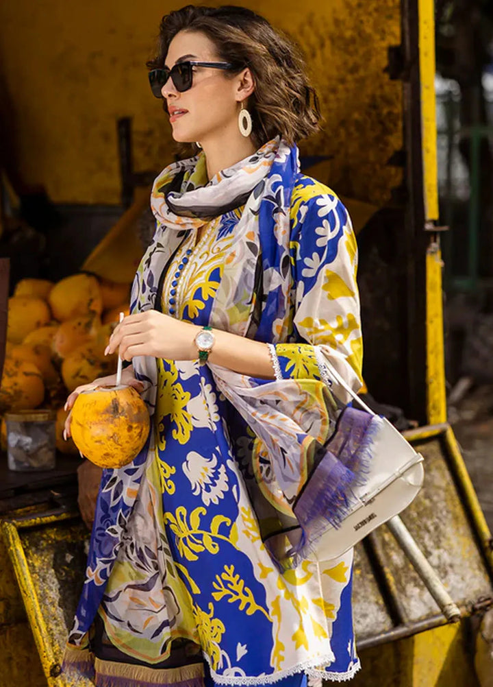 Mushq Embroidered Lawn Suits Unstitched 3 Piece MQ25LD D-3B Mirella - Summer Collection