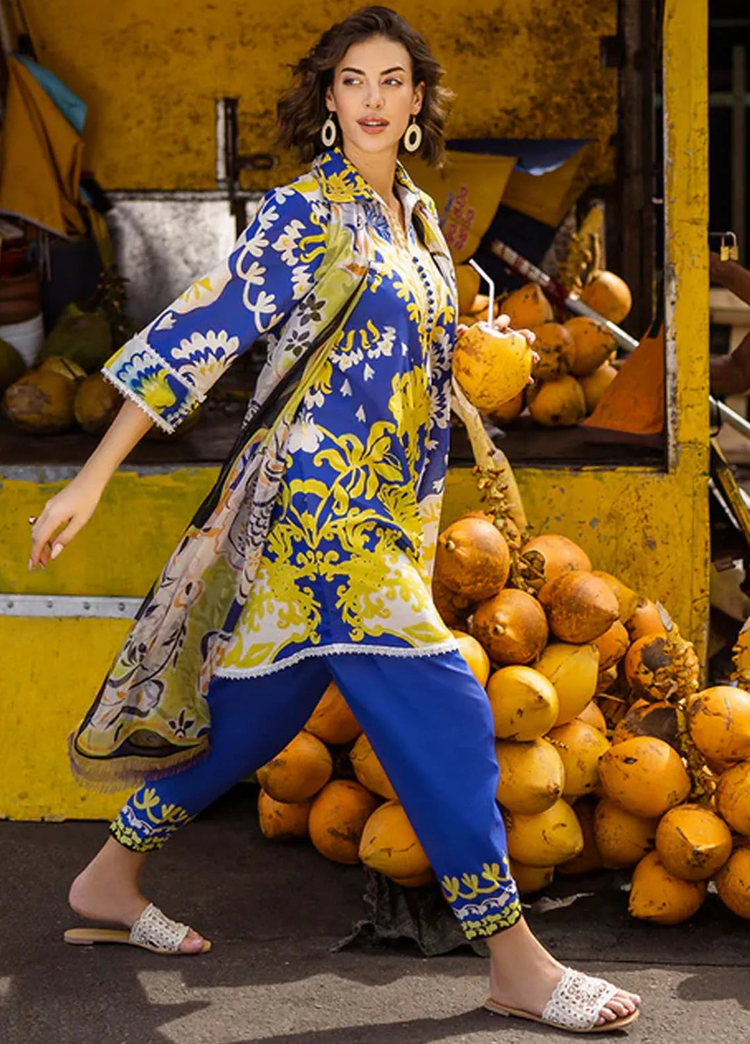 Mushq Embroidered Lawn Suits Unstitched 3 Piece MQ25LD D-3B Mirella - Summer Collection