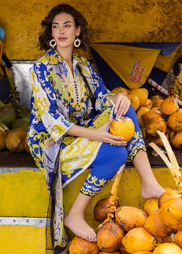 Mushq Embroidered Lawn Suits Unstitched 3 Piece MQ25LD D-3B Mirella - Summer Collection