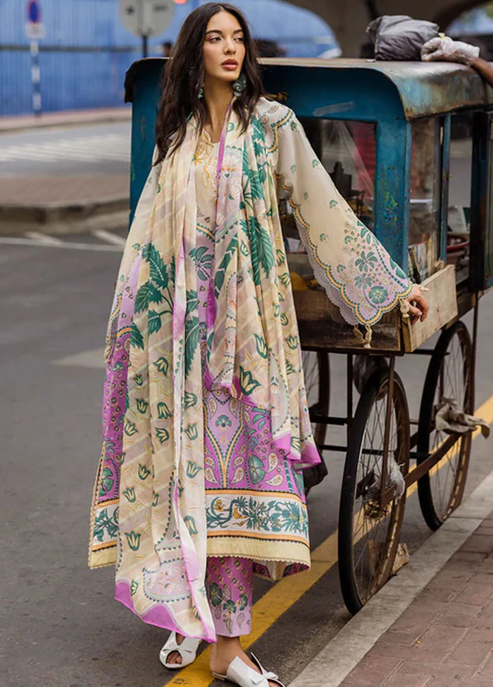 Mushq Embroidered Lawn Suits Unstitched 3 Piece MQ25LD D-4A Valeria - Summer Collection