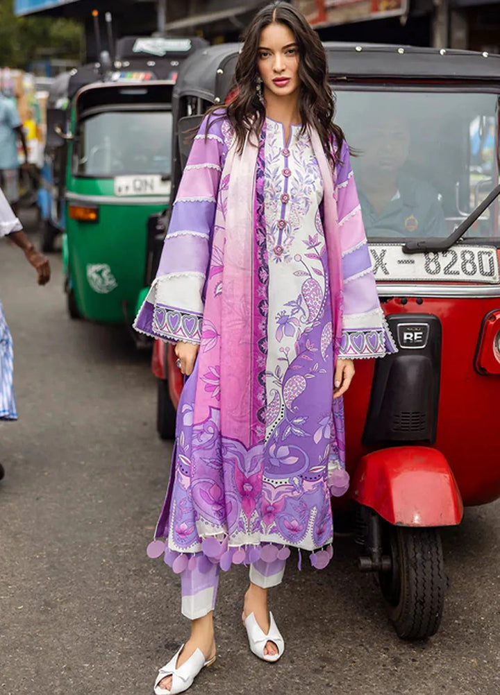 Mushq Embroidered Lawn Suits Unstitched 3 Piece MQ25LD D-5A Fabola - Summer Collection