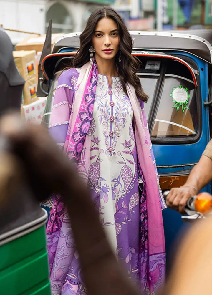 Mushq Embroidered Lawn Suits Unstitched 3 Piece MQ25LD D-5A Fabola - Summer Collection