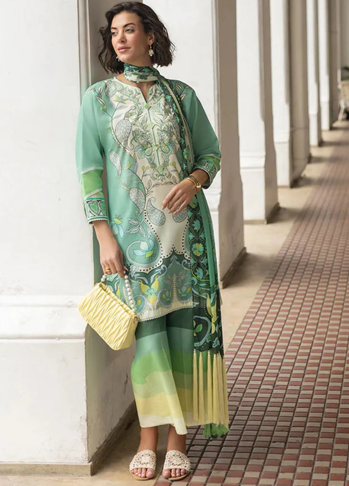 Mushq Embroidered Lawn Suits Unstitched 3 Piece MQ25LD D-5B Ariela - Summer Collection