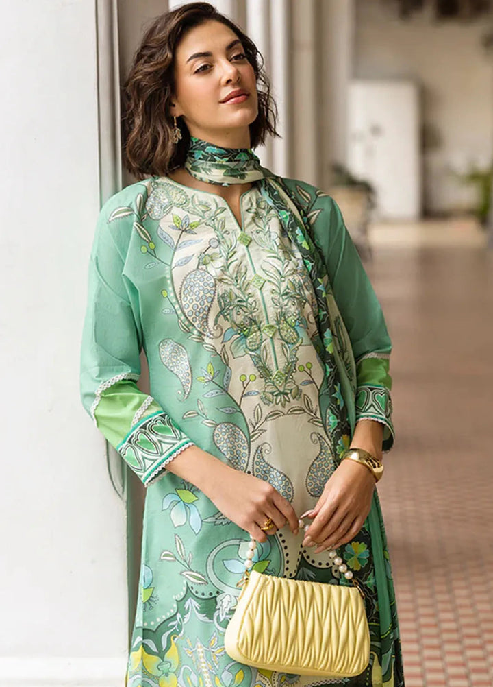 Mushq Embroidered Lawn Suits Unstitched 3 Piece MQ25LD D-5B Ariela - Summer Collection