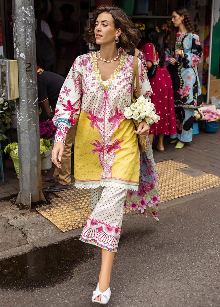 Mushq Embroidered Lawn Suits Unstitched 3 Piece MQ25LD D-6A Sabrina - Summer Collection