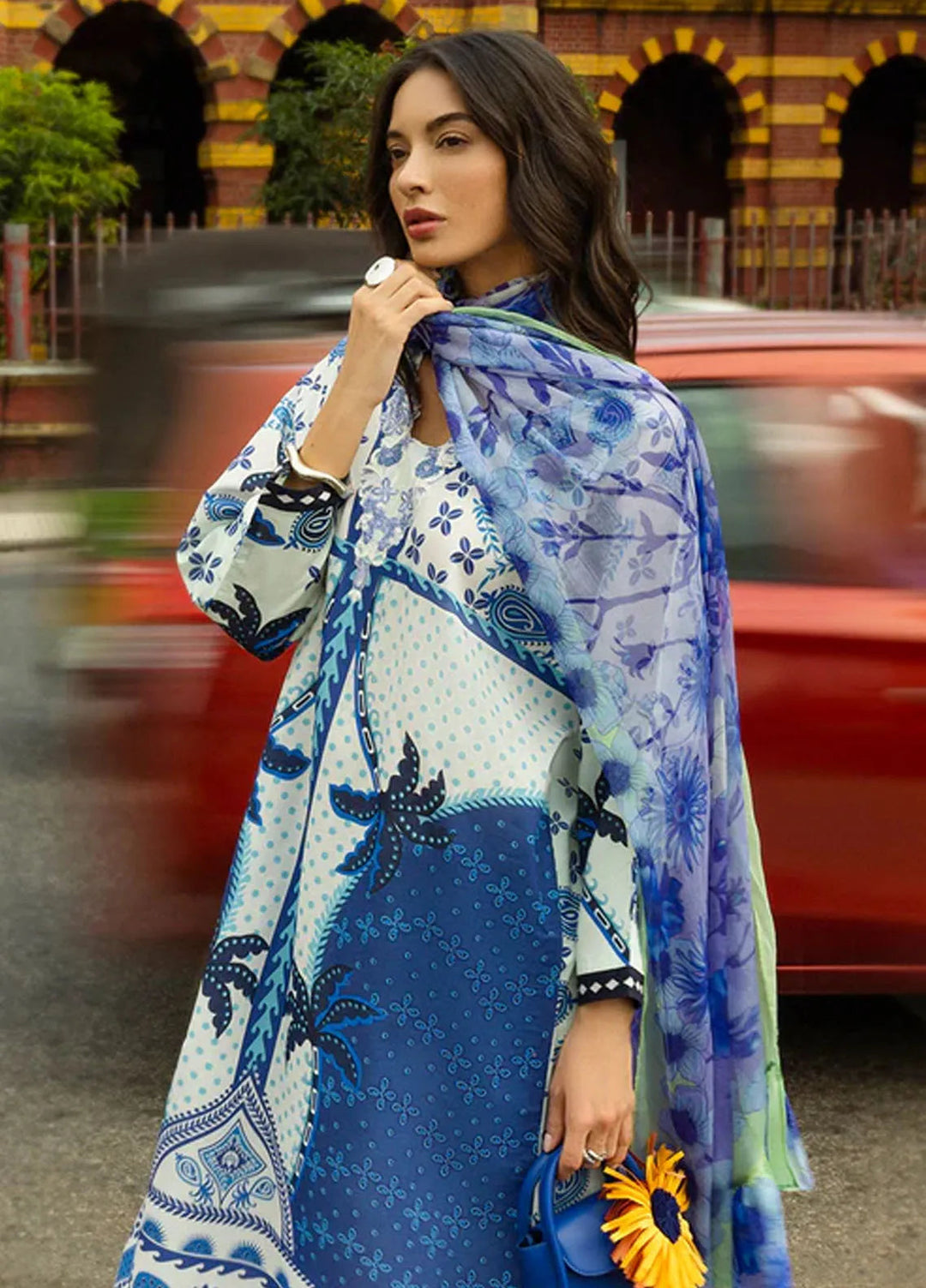 Mushq Embroidered Lawn Suits Unstitched 3 Piece MQ25LD D-6B Ksenia - Summer Collection