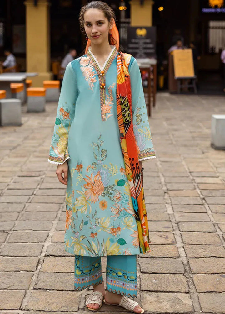Mushq Embroidered Lawn Suits Unstitched 3 Piece MQ25LD D-7A Livia - Summer Collection