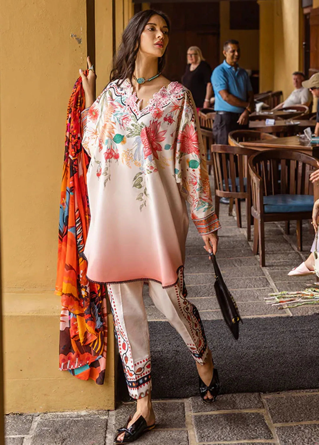 Mushq Embroidered Lawn Suits Unstitched 3 Piece MQ25LD D-7B Clio - Summer Collection