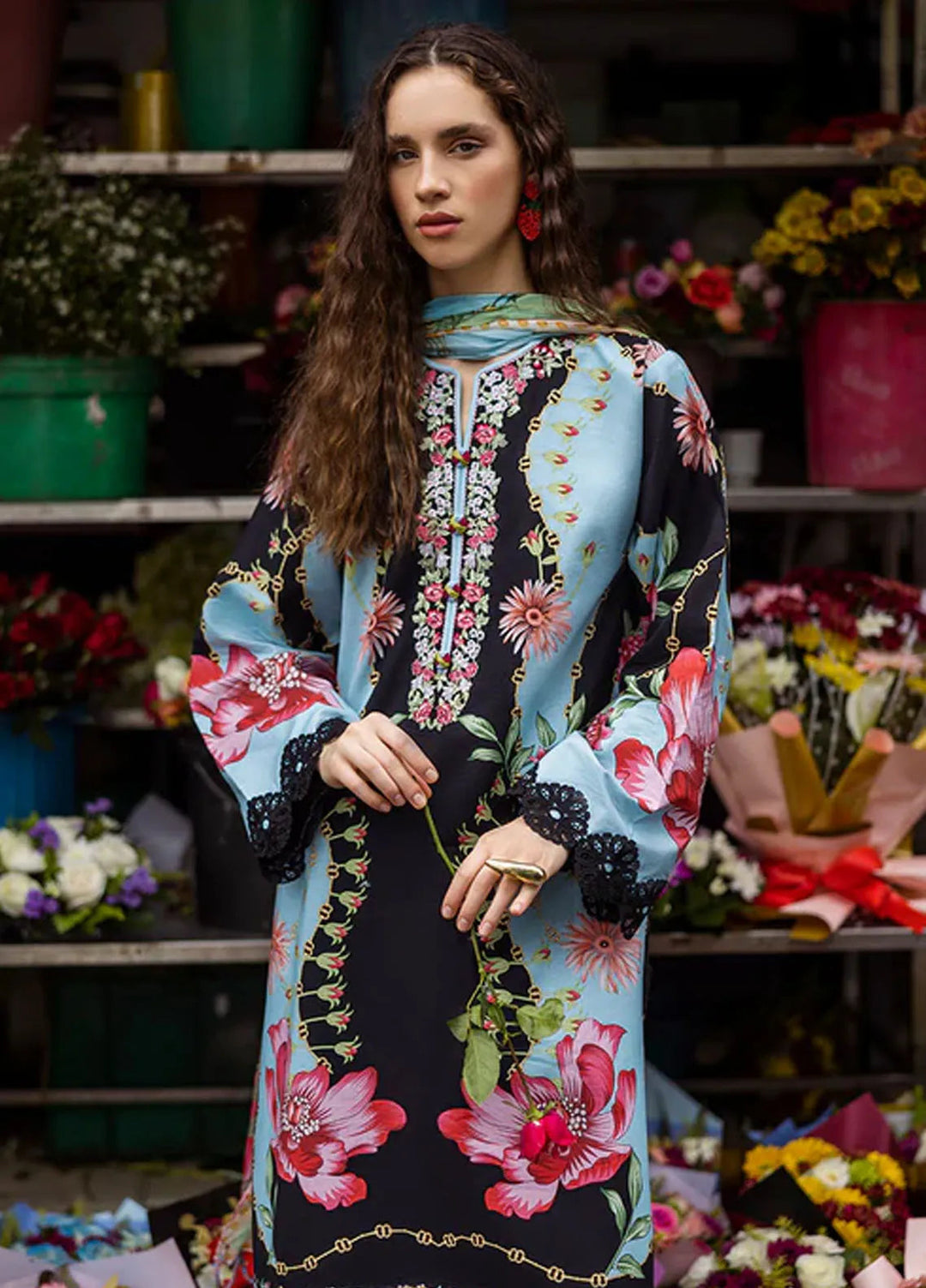 Mushq Embroidered Lawn Suits Unstitched 3 Piece MQ25LD D-8A Renata - Summer Collection